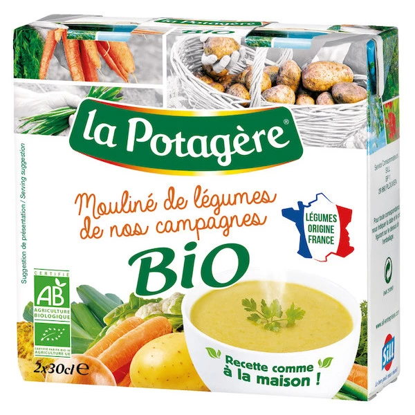 Mouliné de légumes de nos campagnes Bio 2x30cl - LA POTAGERE