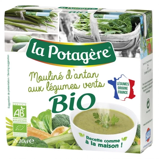 Mouliné d'antan aux légumes verts Bio 2x30cl - LA POTAGERE