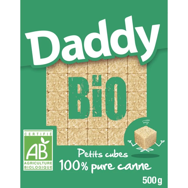 Petits cubes 100% pure canne BIO 500g - DADDY