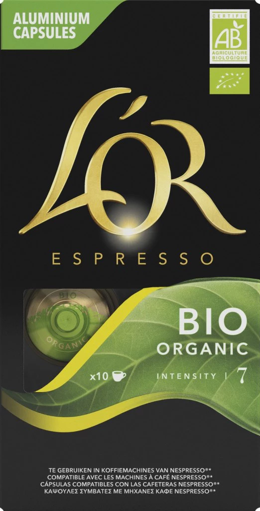 Cialda Espresso Intensity 7 Biologica, x10, 52g - L'OR