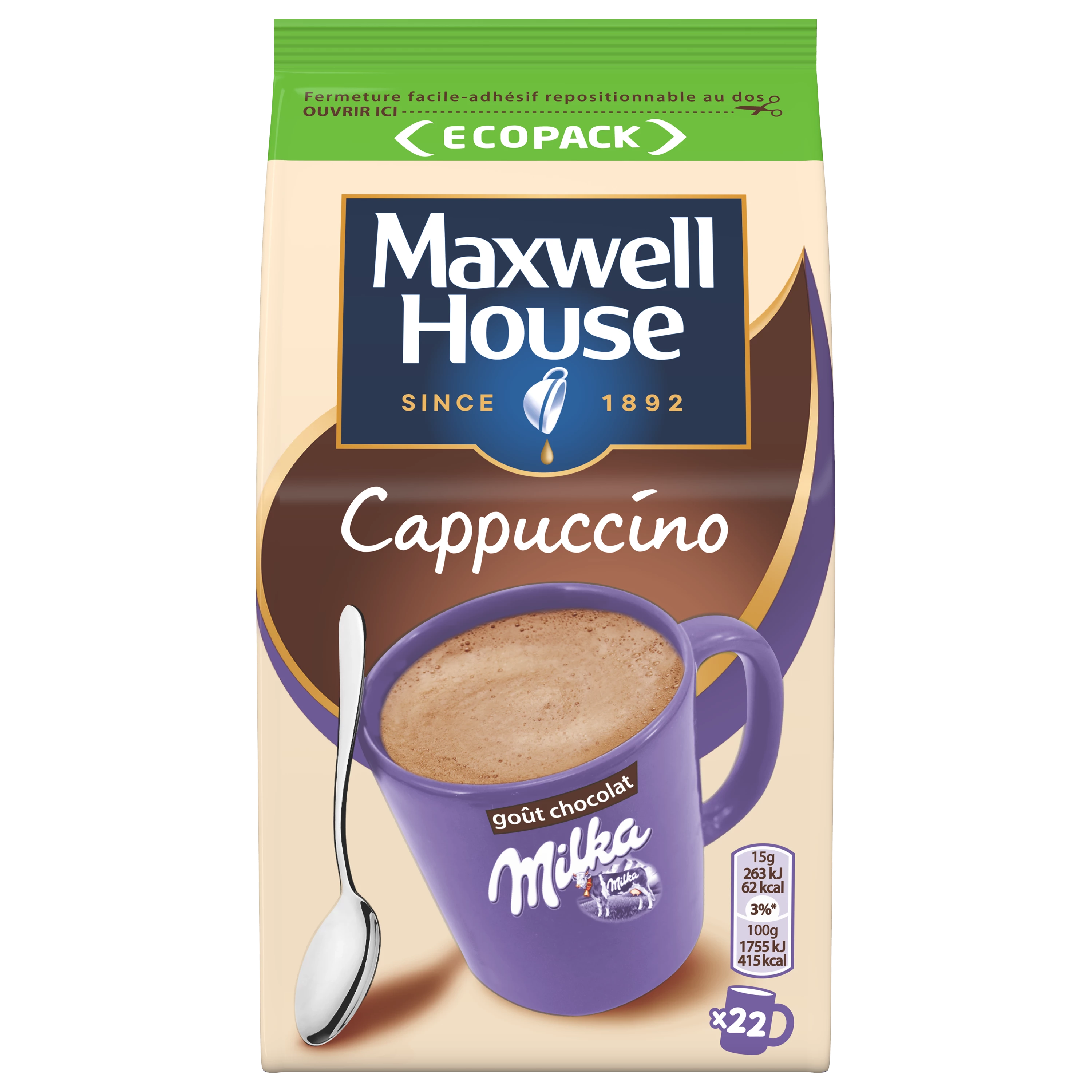 растворимый кофе Milka Cappuccino; 335г - MAXWELL HOUSE