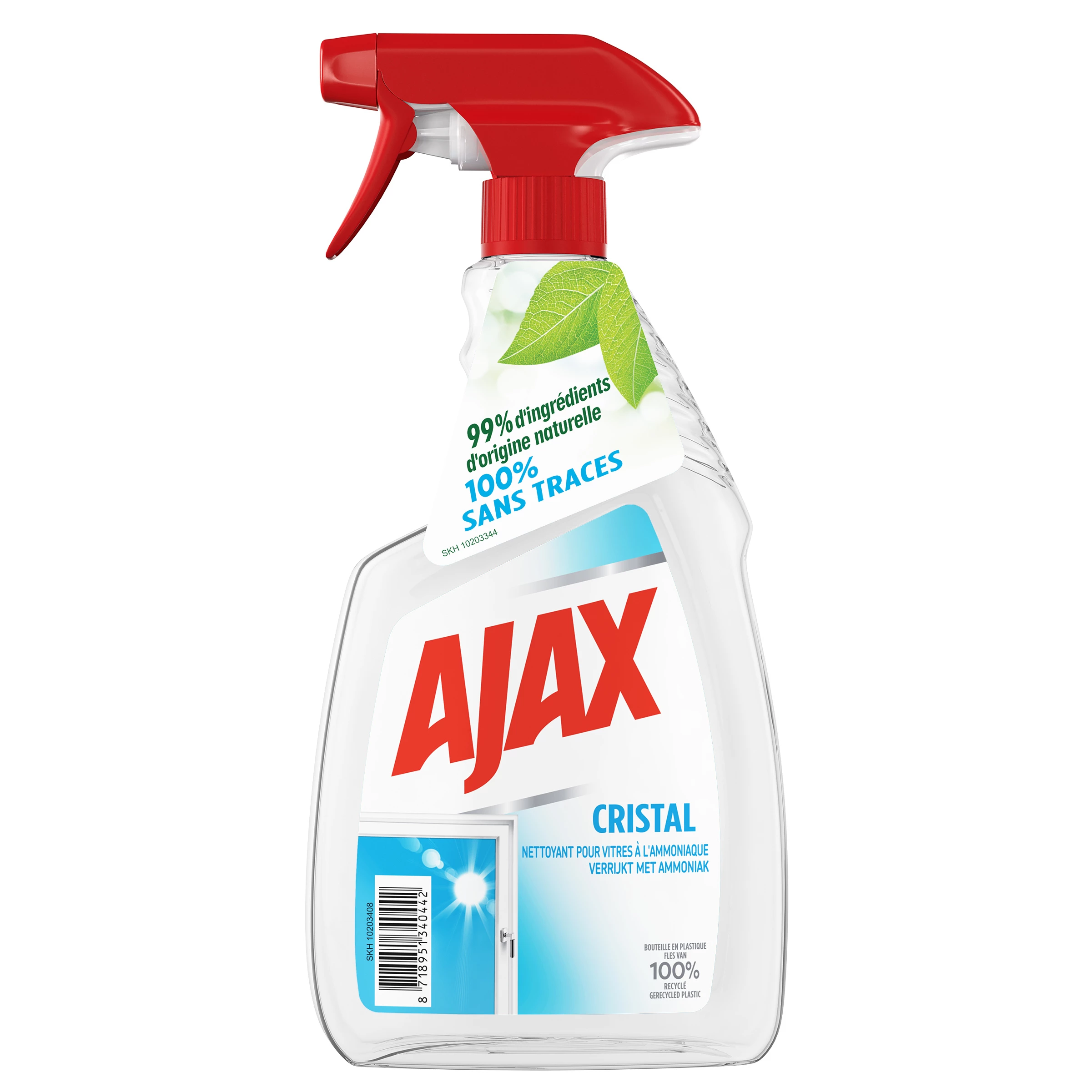 Detergente per vetri senza cristalli e senza aloni, 750 ml -  AJAX