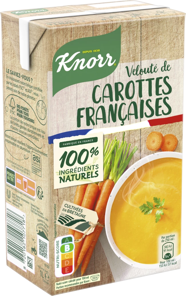 Sopa Velouté de Cenoura Francesa, 1l - KNORR