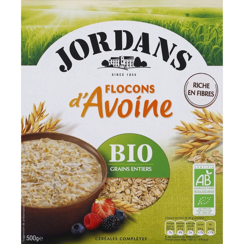 Flocons d'avoine Bio 500g - JORDANS