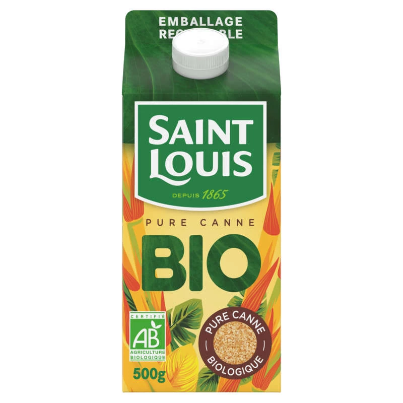 Sucre pure canne BIO 500g - SAINT LOUIS