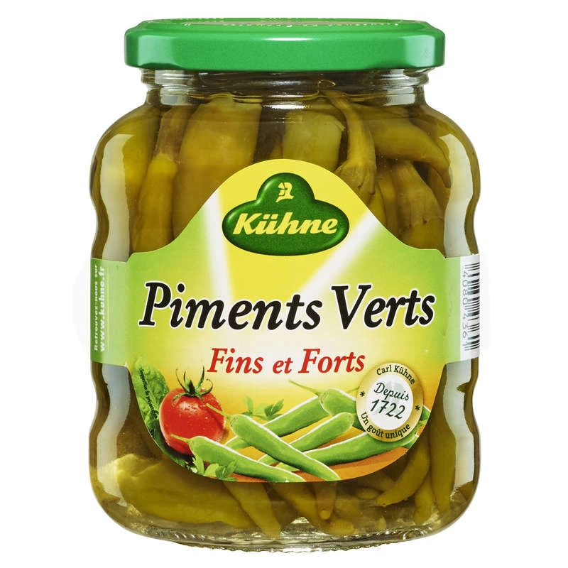 Piments Verts Fins et Forts, 165g -  KÜHNE