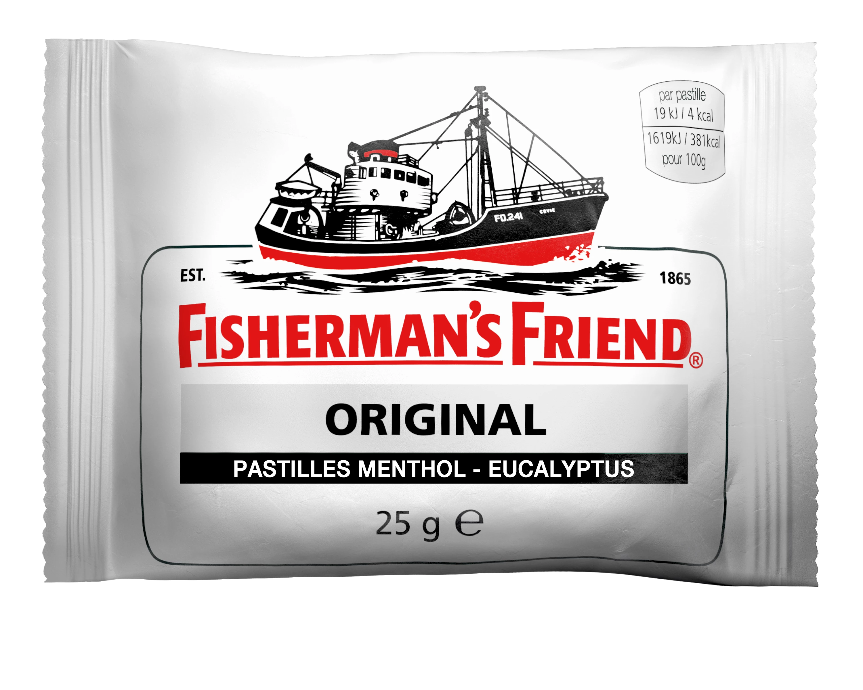 باستيل الأوكالبتوس المنثول، 25 جرام - FISHERMAN'S FRIEND