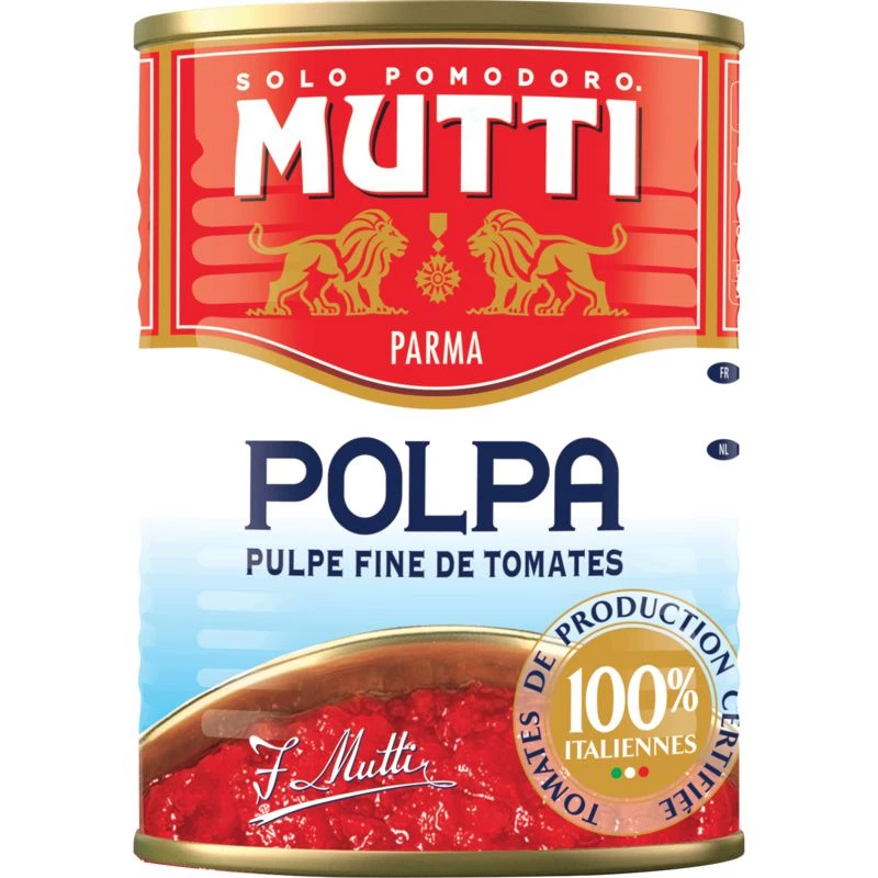 Pulpe Fine de Tomates Production 100% Italienne; 400g - MUTTI