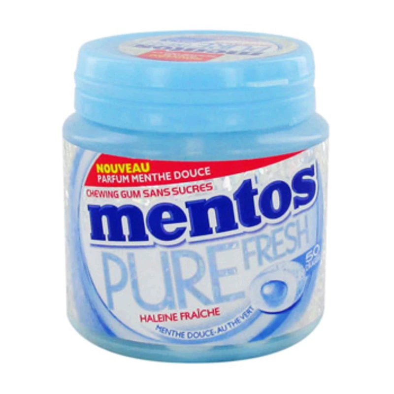 Chewing gum pure fresh goût menthe douce sans sucres x50 - MENTOS