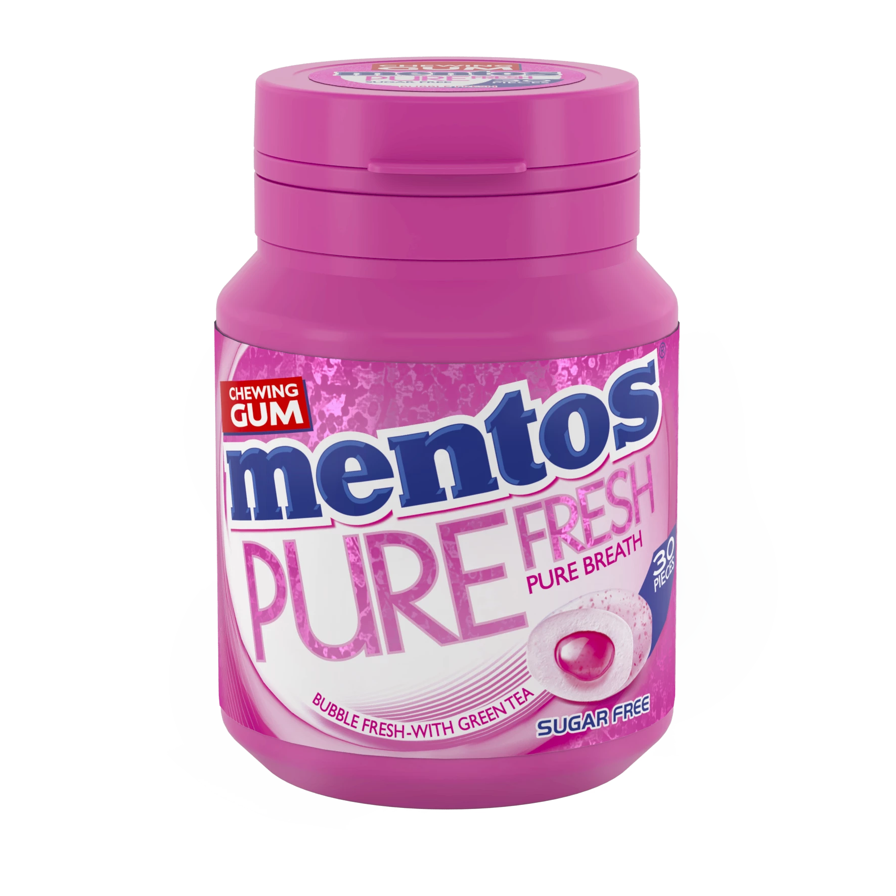 Chewing gum pure fresh goût bubble fresh sans sucres x30 - MENTOS