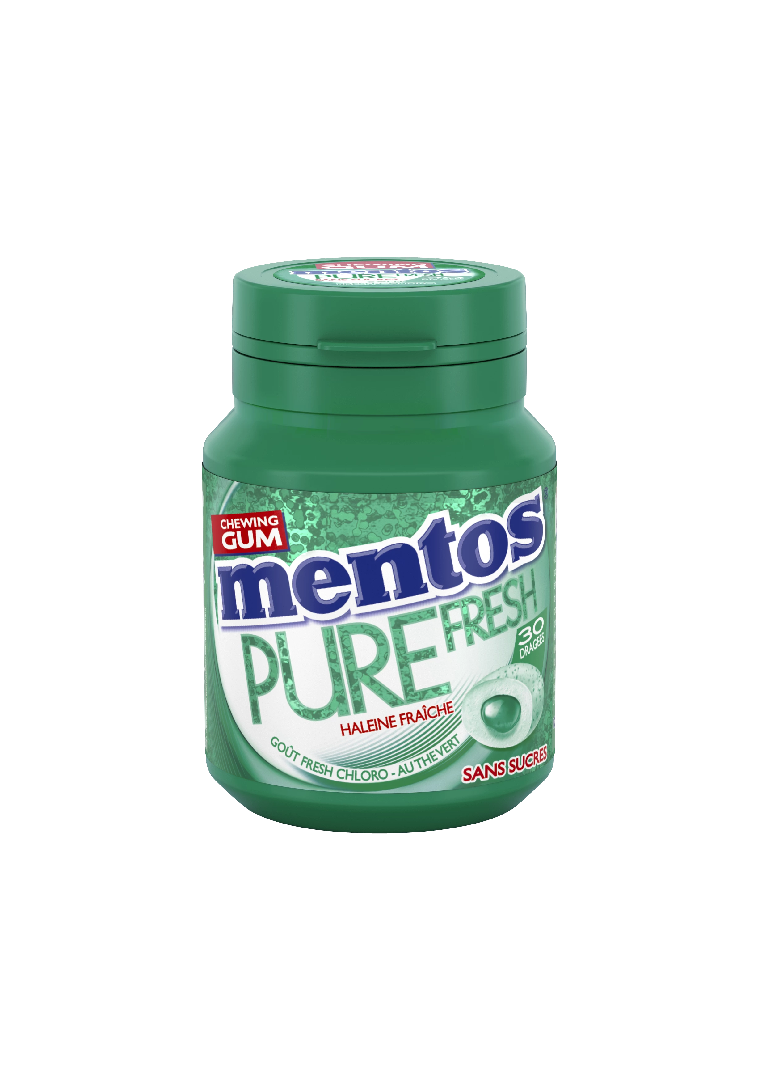 Goma de mascar puro fresco goût fresco cloro sans sucres x30 - MENTOS