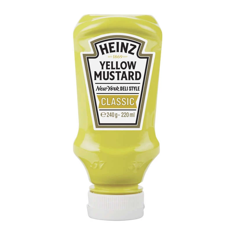 Yellow mustard classic top down, 240g - HEINZ