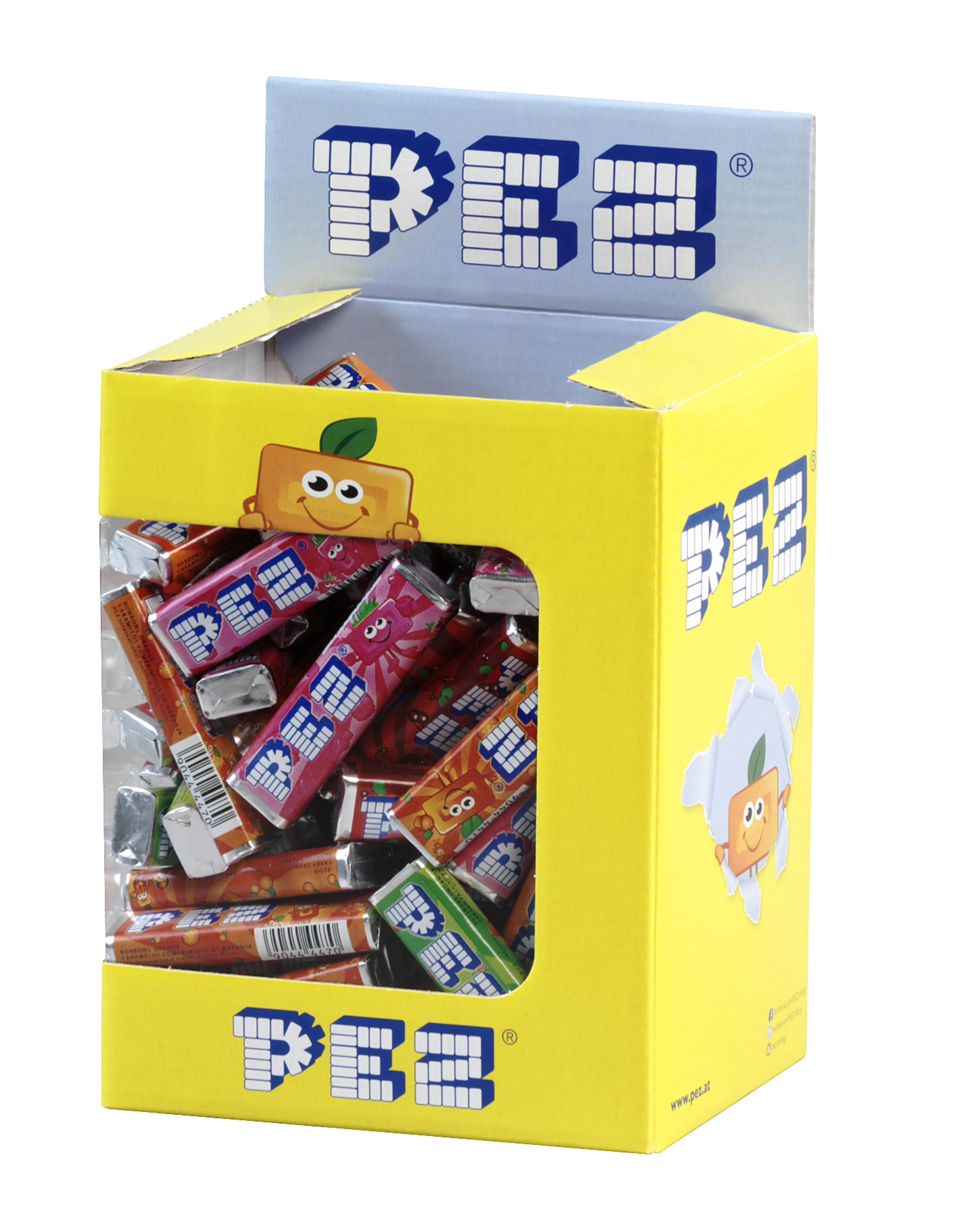 Caixa com 100 recargas de frutas - PEZ