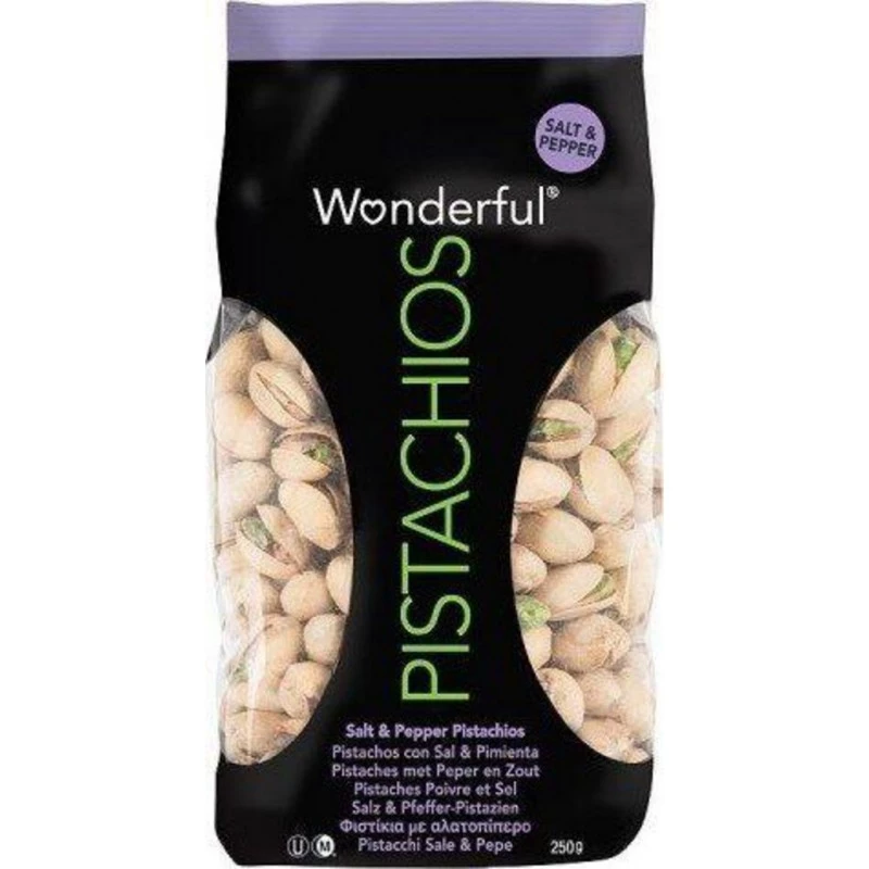 Peper en zoutpistachenoten 250G - Wonderful