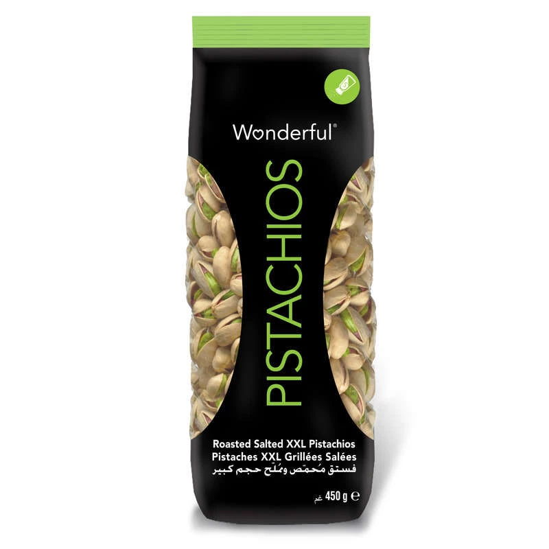 Salted Roasted Pistachios, 450G - WONDERFUL