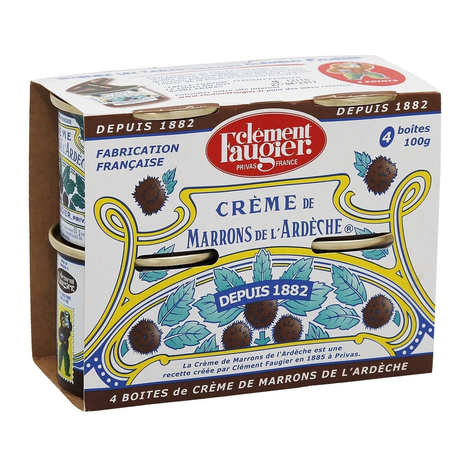 4x100g Brown Cream Bte Faugier