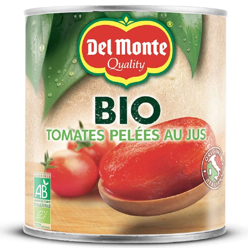Tomates pelées au jus BIO 480g - DEL MONTE