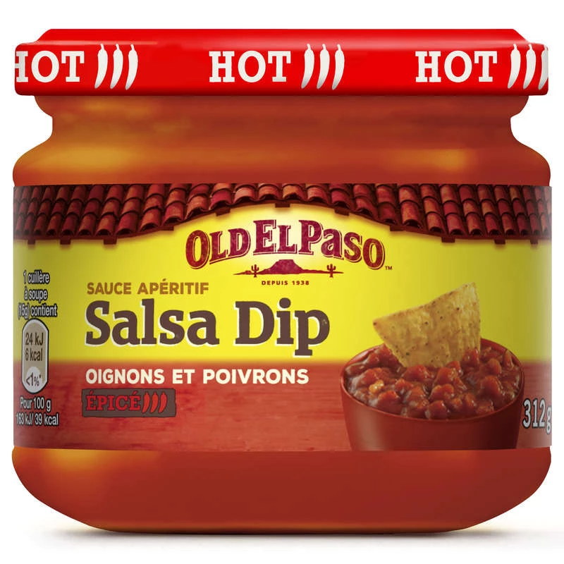 Sauce chunky salsa dip épicé 312g - OLD EL PASO