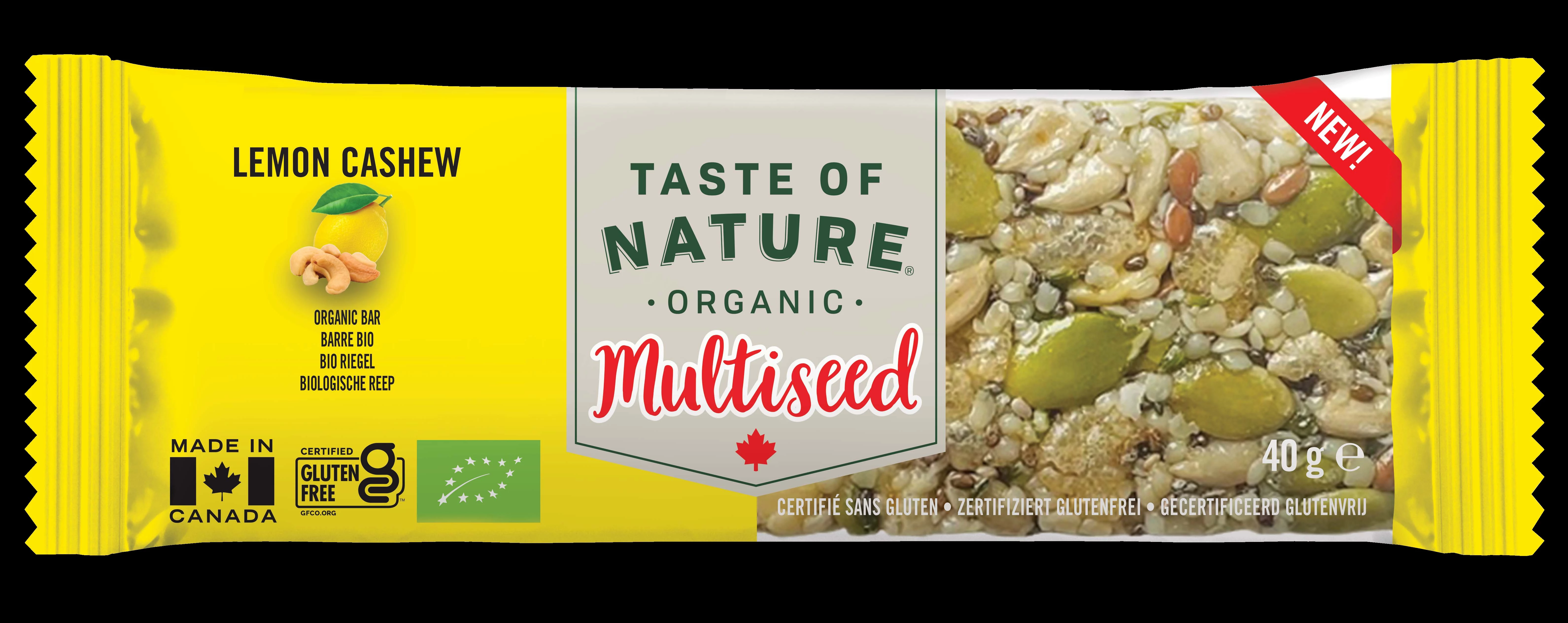 Organic Lemon and Cashew Bar 40g - TASTE OF NATURE