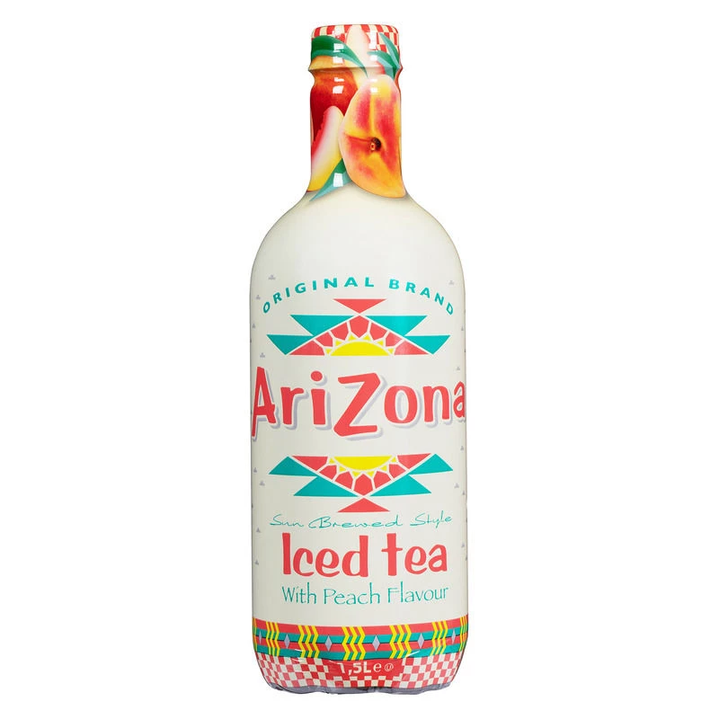 Bottiglia in PET da 1,5 l Profumo alla pesca del tè nero dell'Arizona