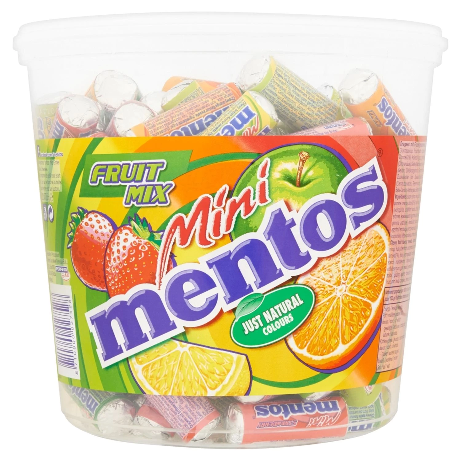 Mini rotoli di caramelle al gusto di frutta x120 - MENTOS