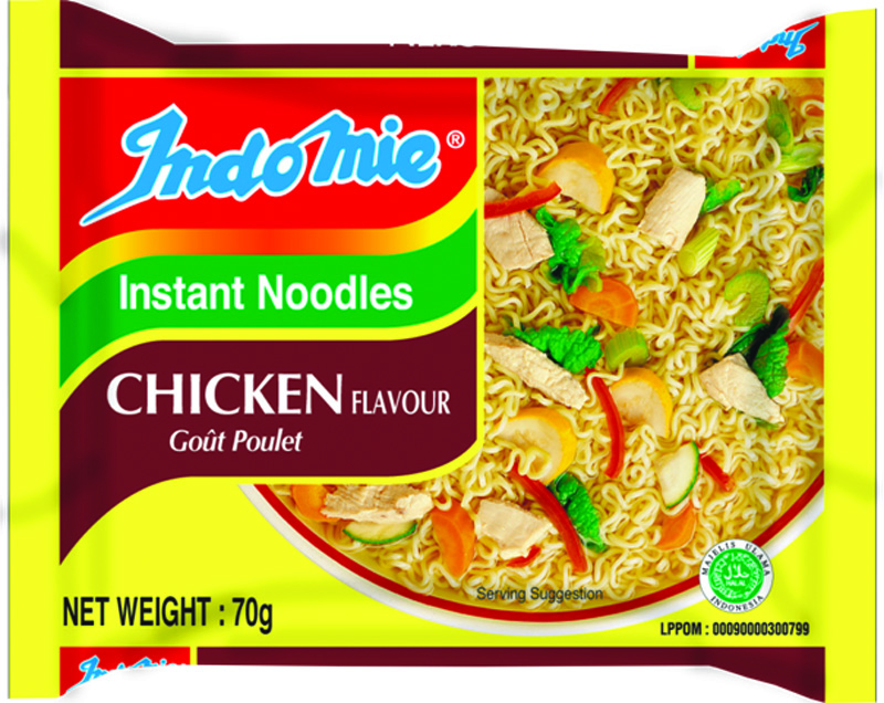 Лапша быстрого приготовления Indomie со специальным вкусом курицы, 40 х 70 г, халяль - INDOMIE
