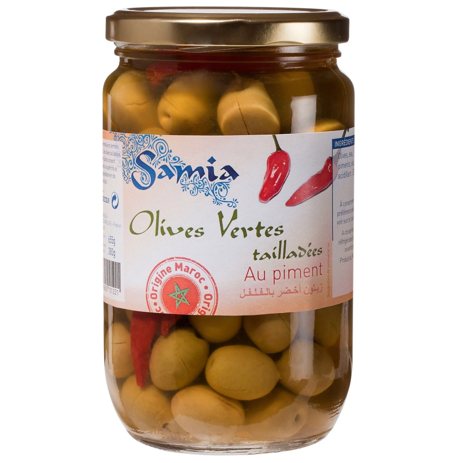 Olives Vertes Pimentees 72cl