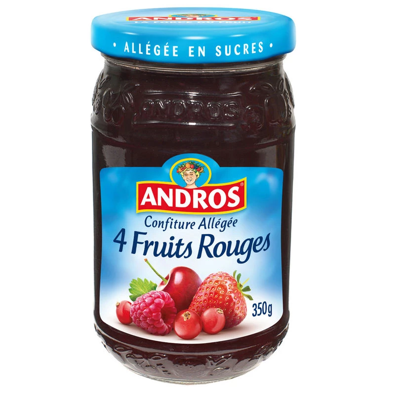 Confiture 4 Fruits Allégee 350g - ANDROS
