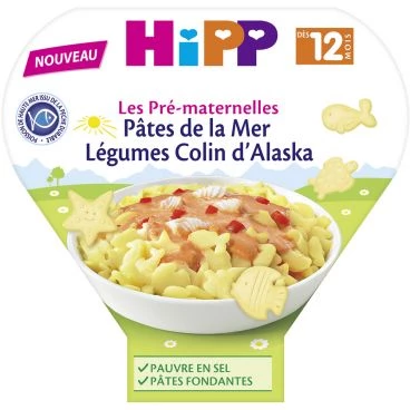 Plat bébé pâtes/ légumes/ colin d'Alaska BIO dès 12mois 230g - HIPP