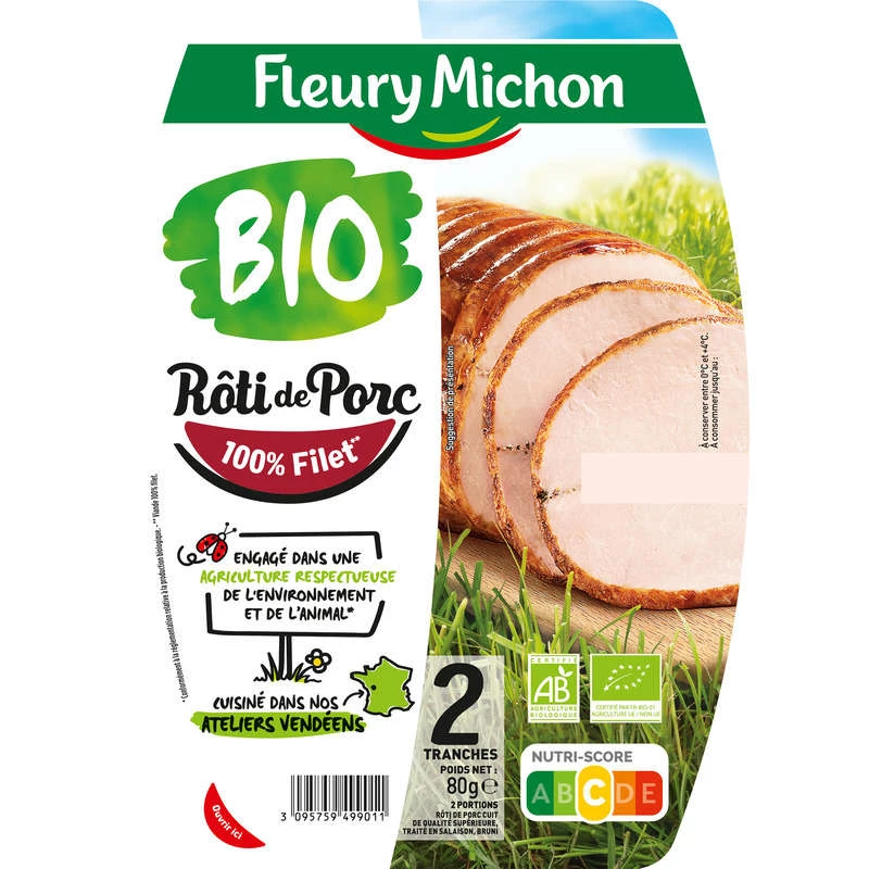 Roti Porc Bio -25% Sel 2tr 80g