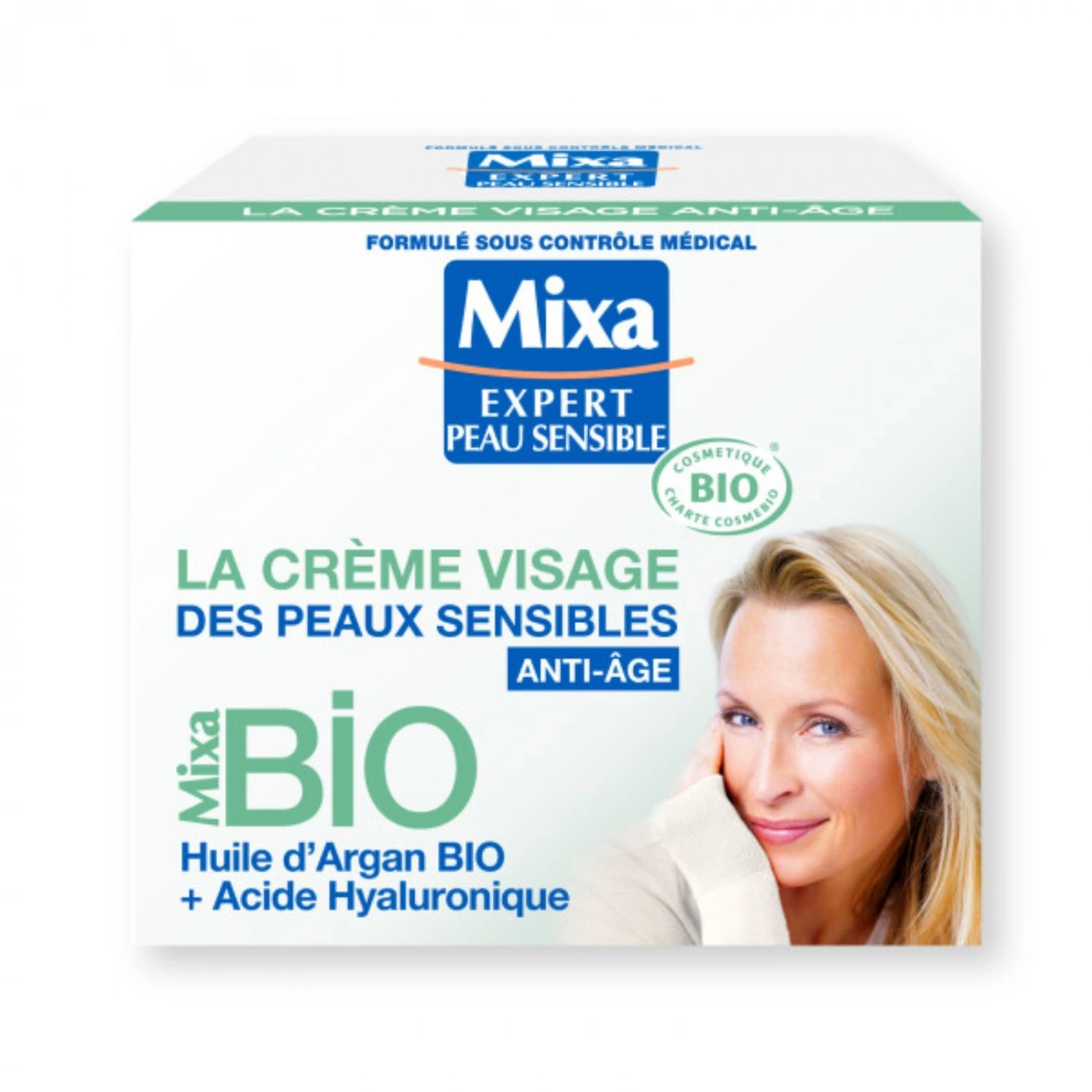 Crème Anti Age Argan Bio + Acide Hyaluronique, 50ml - MIXA