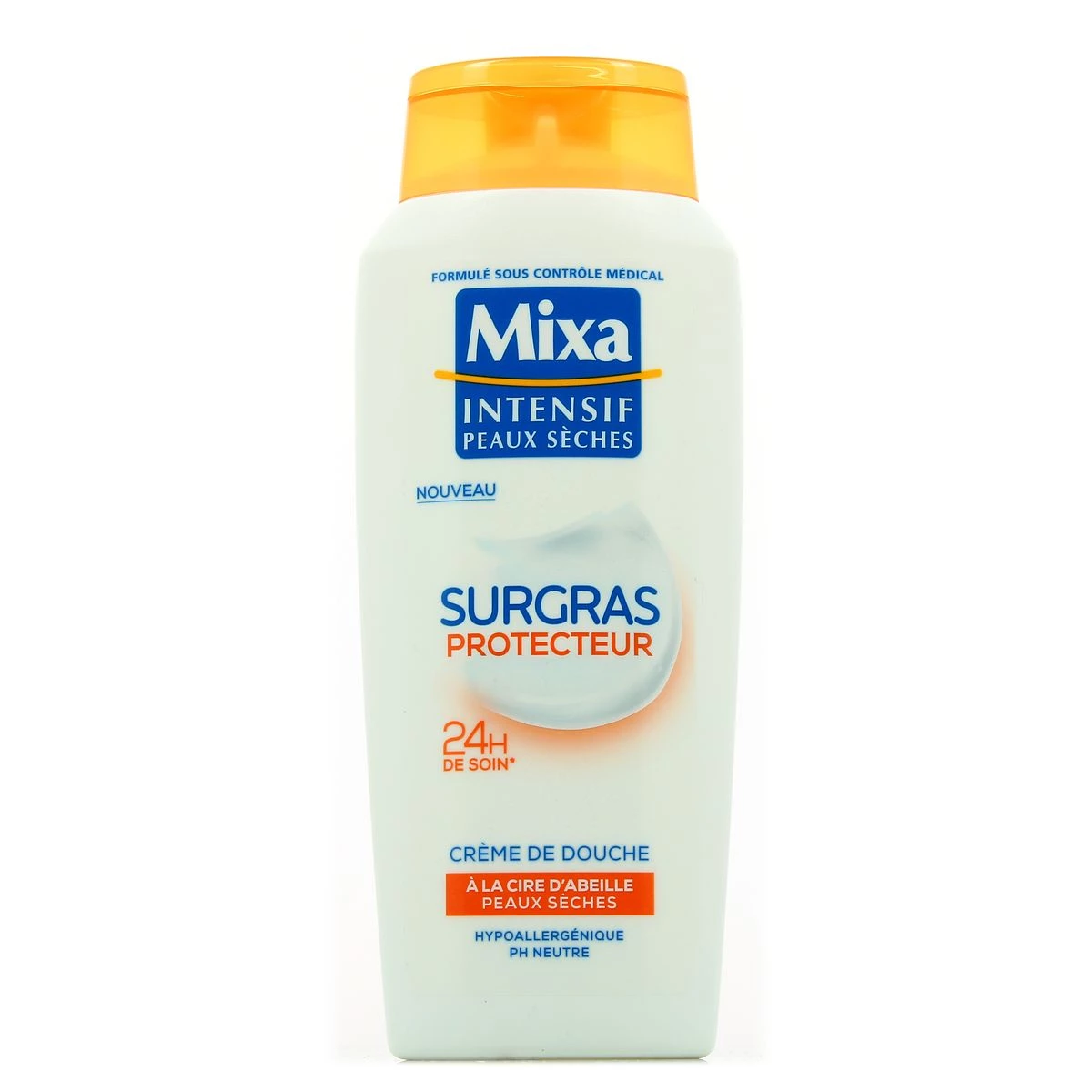 Crème de douche surgras protecteur intense à la cire d'abeille peaux sèches 400ml - MIXA