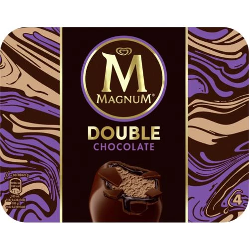 Bâtonnets double chocolat x4 308g - MAGNUM