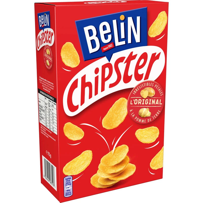 Biscuits Apéritifs L'Original Chipster, 75g - BELIN