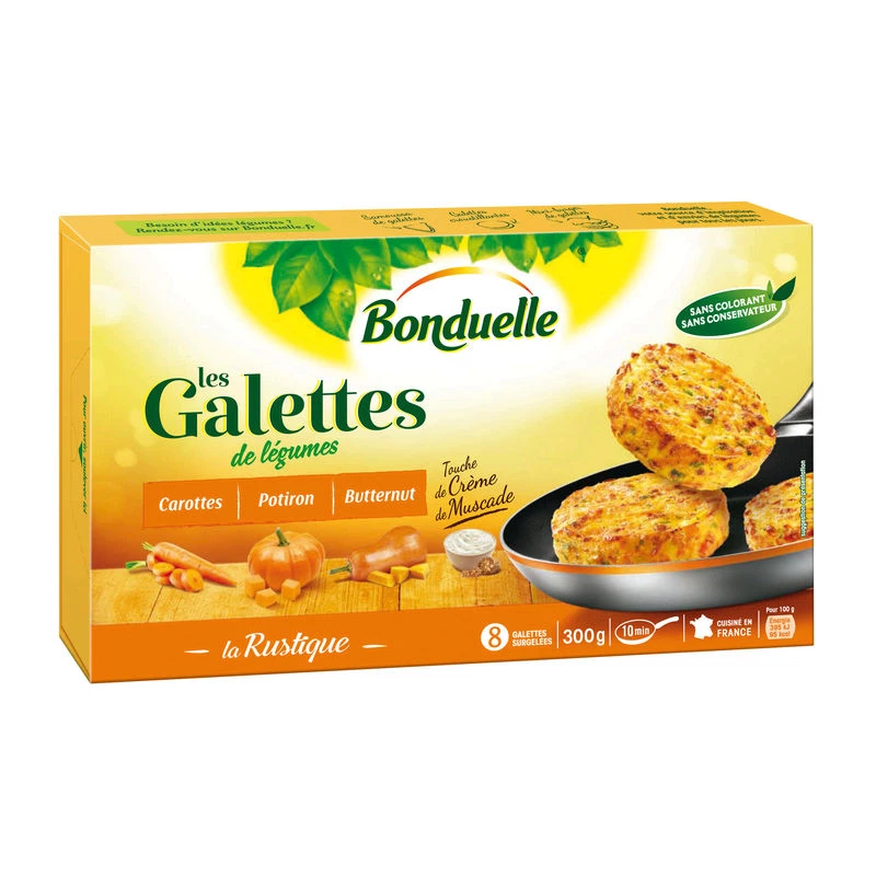 Galettes de carottes, potiron & butternut 300g - BONDUELLE