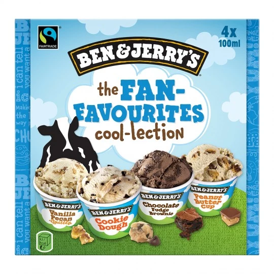 Glace the fan-favourites cool-lection 4x100ml - BEN & JERRY'S