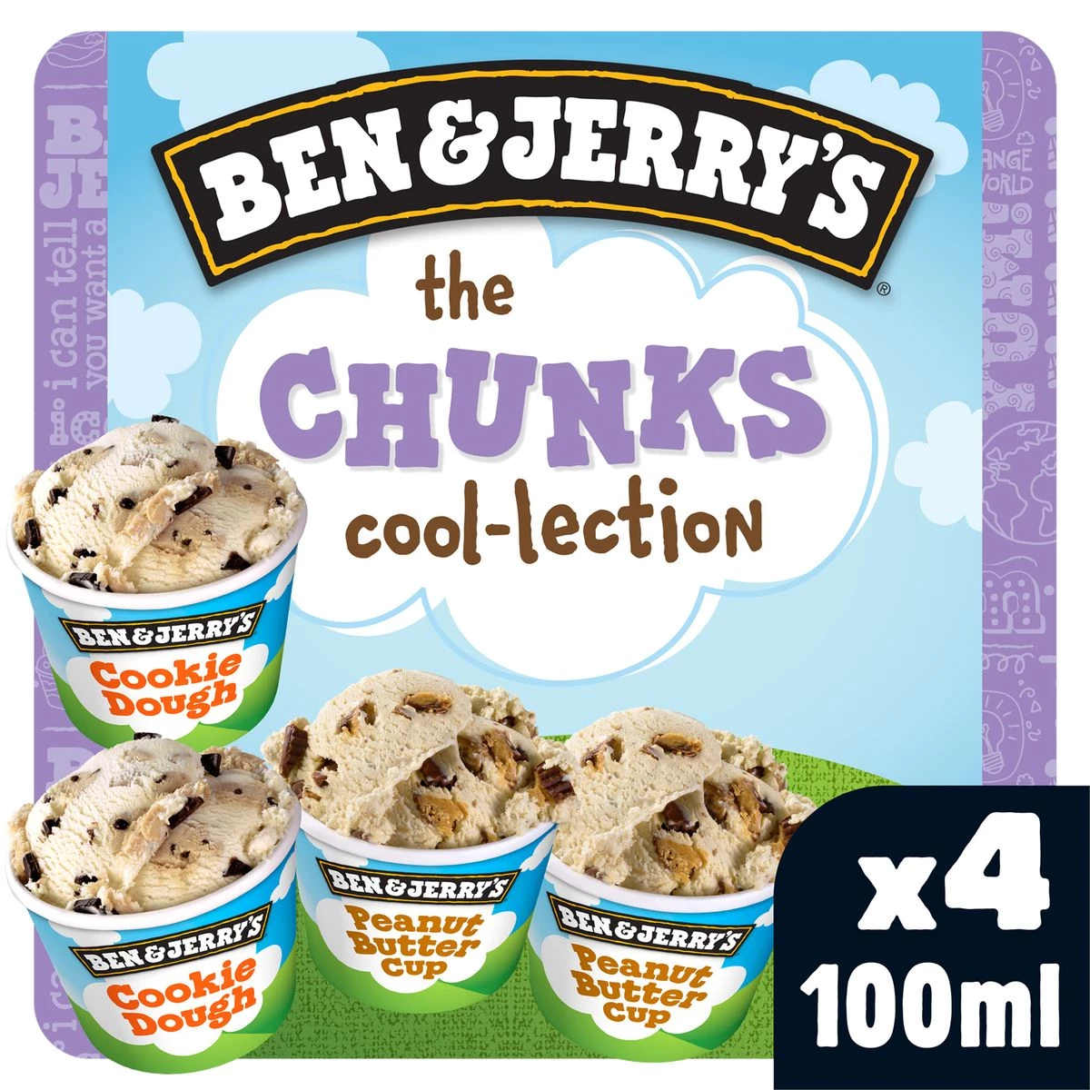 Glace the chunks cool-lection 4x100ml - BEN & JERRY'S