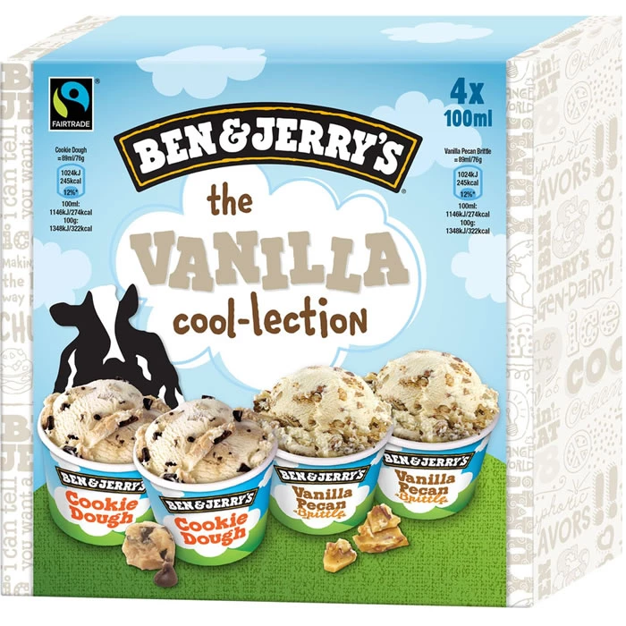 Glace the vanilla cool-lection 4x100ml - BEN & JERRY'S