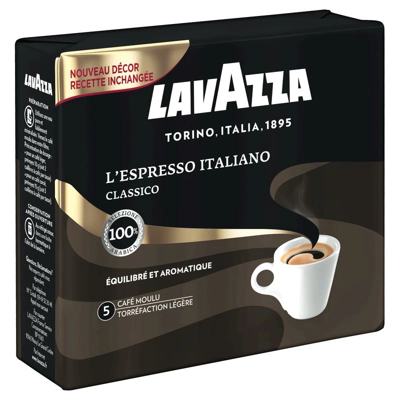 Café moulu de klassieke Italiaanse espresso 2x250g - LAVAZZA
