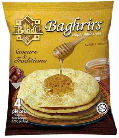 Crèpes baghrirs mille trous 4x55g - BLADI