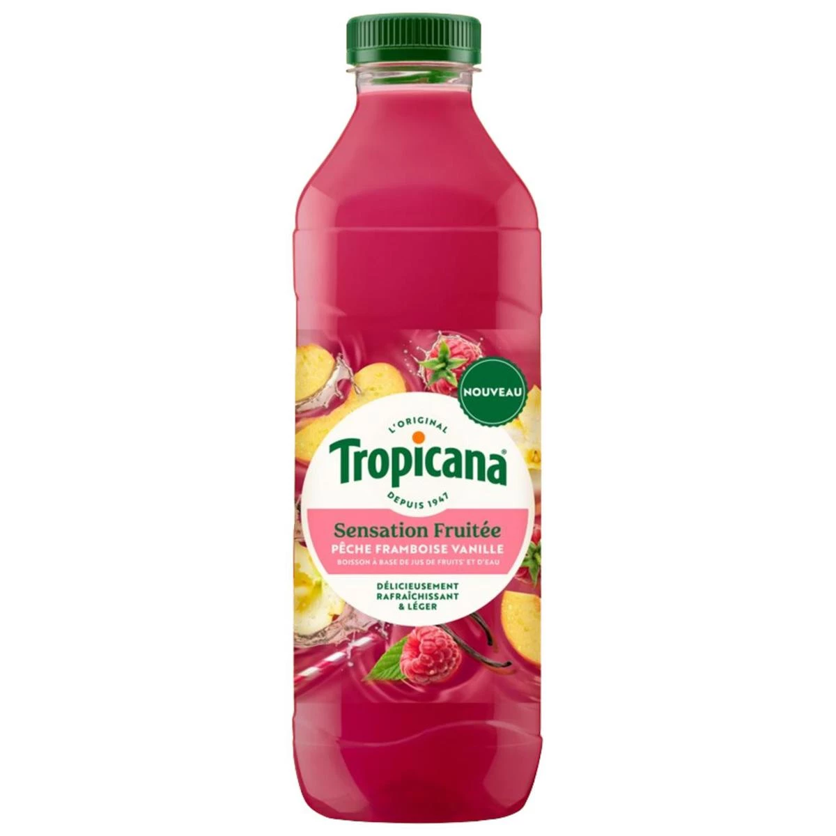 Fruity Drink Peach Raspberry Vanilla Flavor 1l - Tropicana