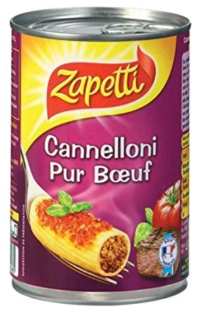 Cannelloni Boeuf 400g Zapet