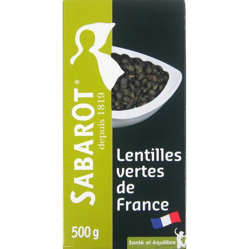 Lentilles Vertes France, 500g - SABAROT