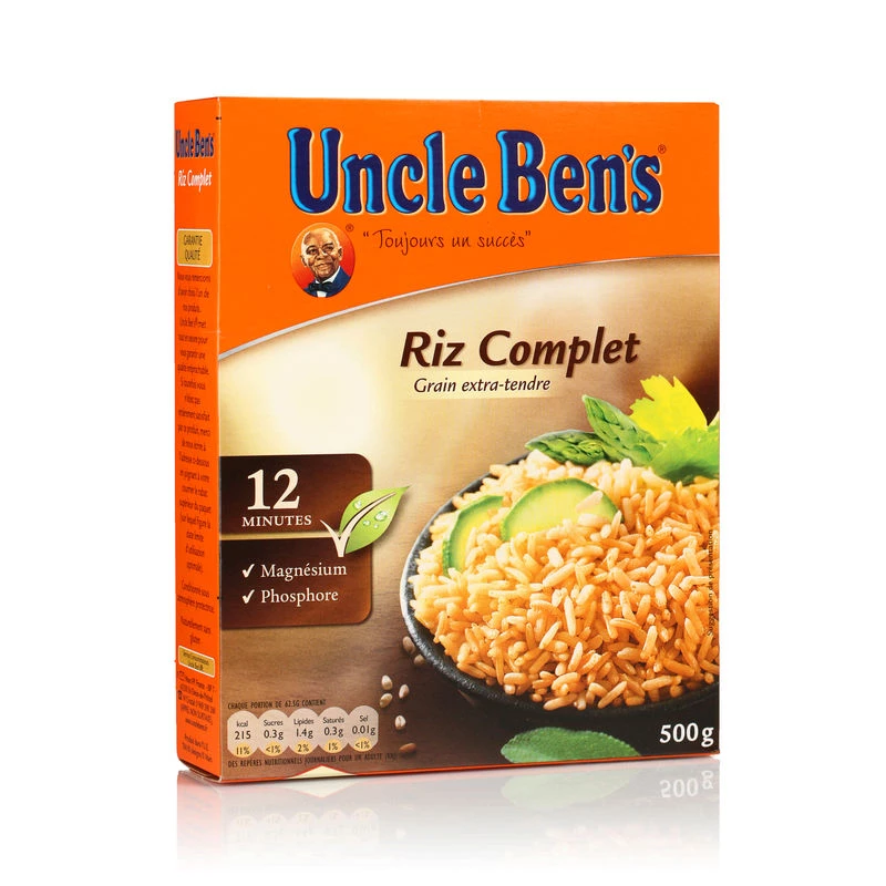 Riz brun et complet 500g - UNCLE BENS