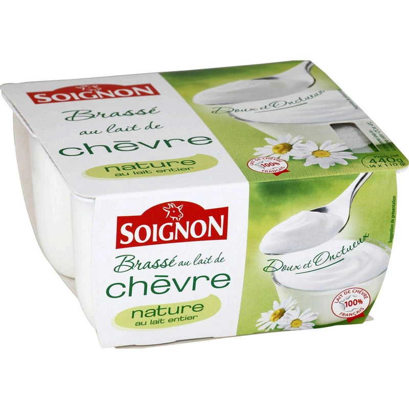 Yaourt Brassé au lait de Chèvre 4x125g - SOIGNON