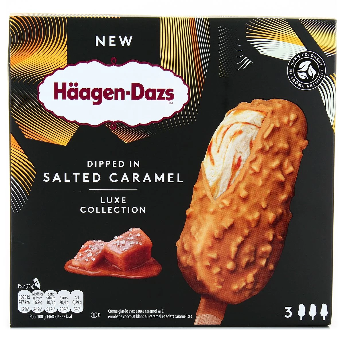 Bâtonnets salted caramel x3 - HAAGEN DAZS