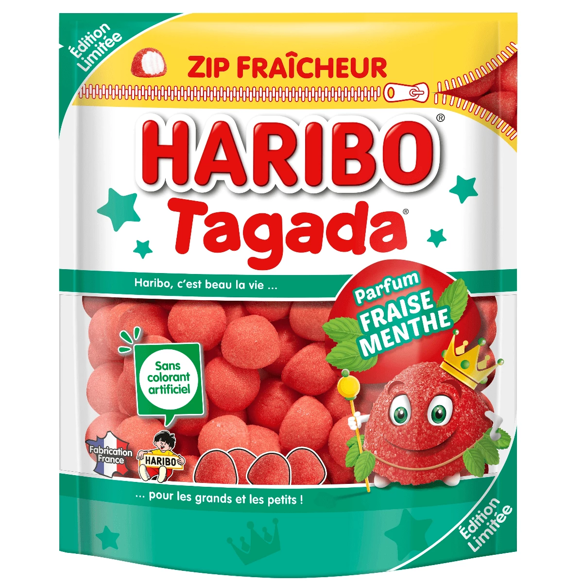 Bonbons Tagada menthe 200g - HARIBO