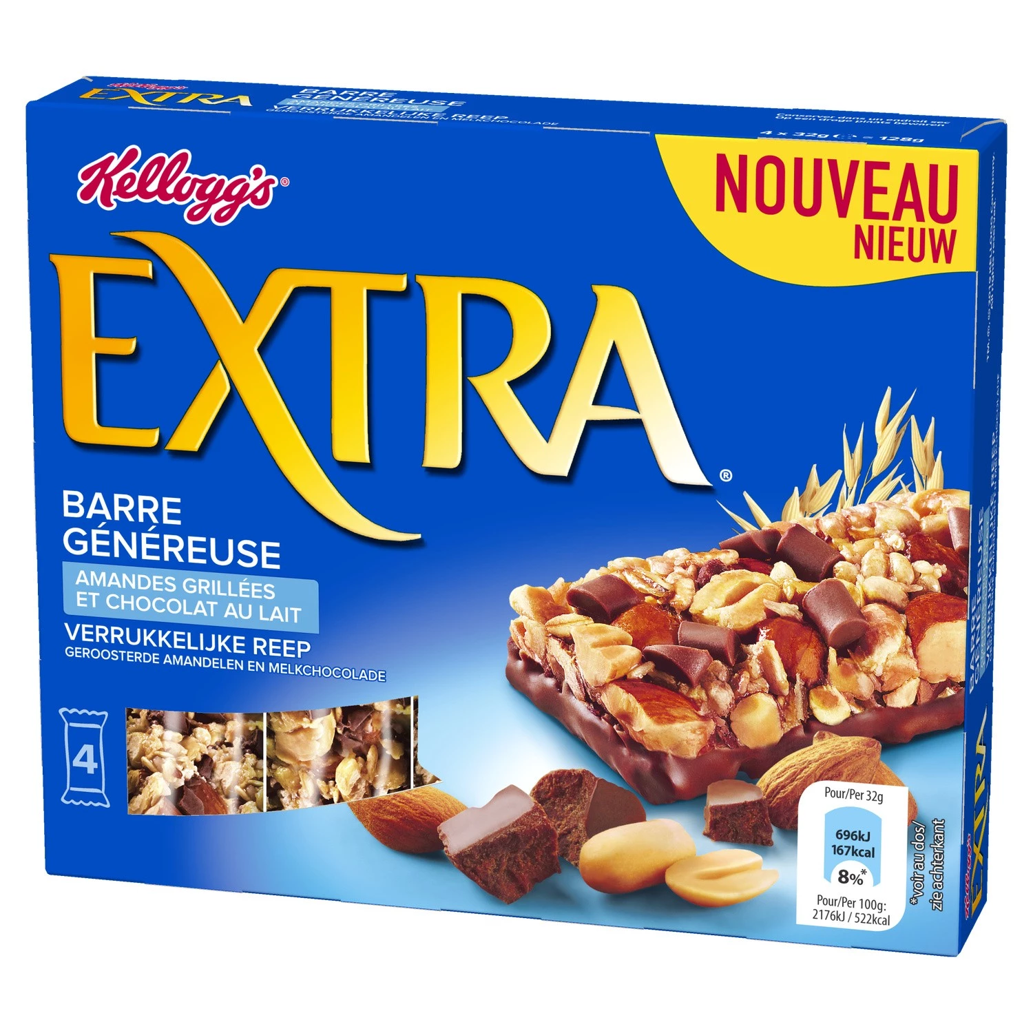 Barre Extra Choco Lait 4x32g