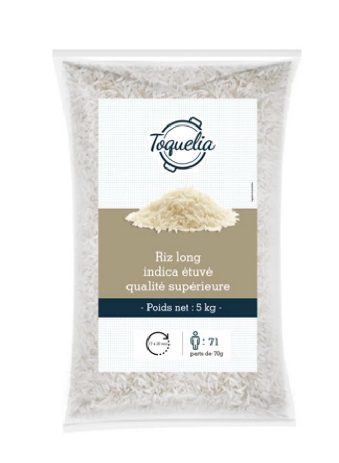 Riz  Long Indica Etuve Sac 5kg - Toquelia