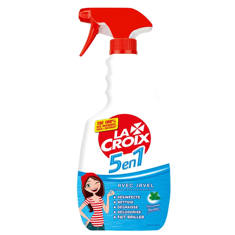 Spray nettoyant avec javel 5en1 fraicheur menthe 500ml - LACROIX